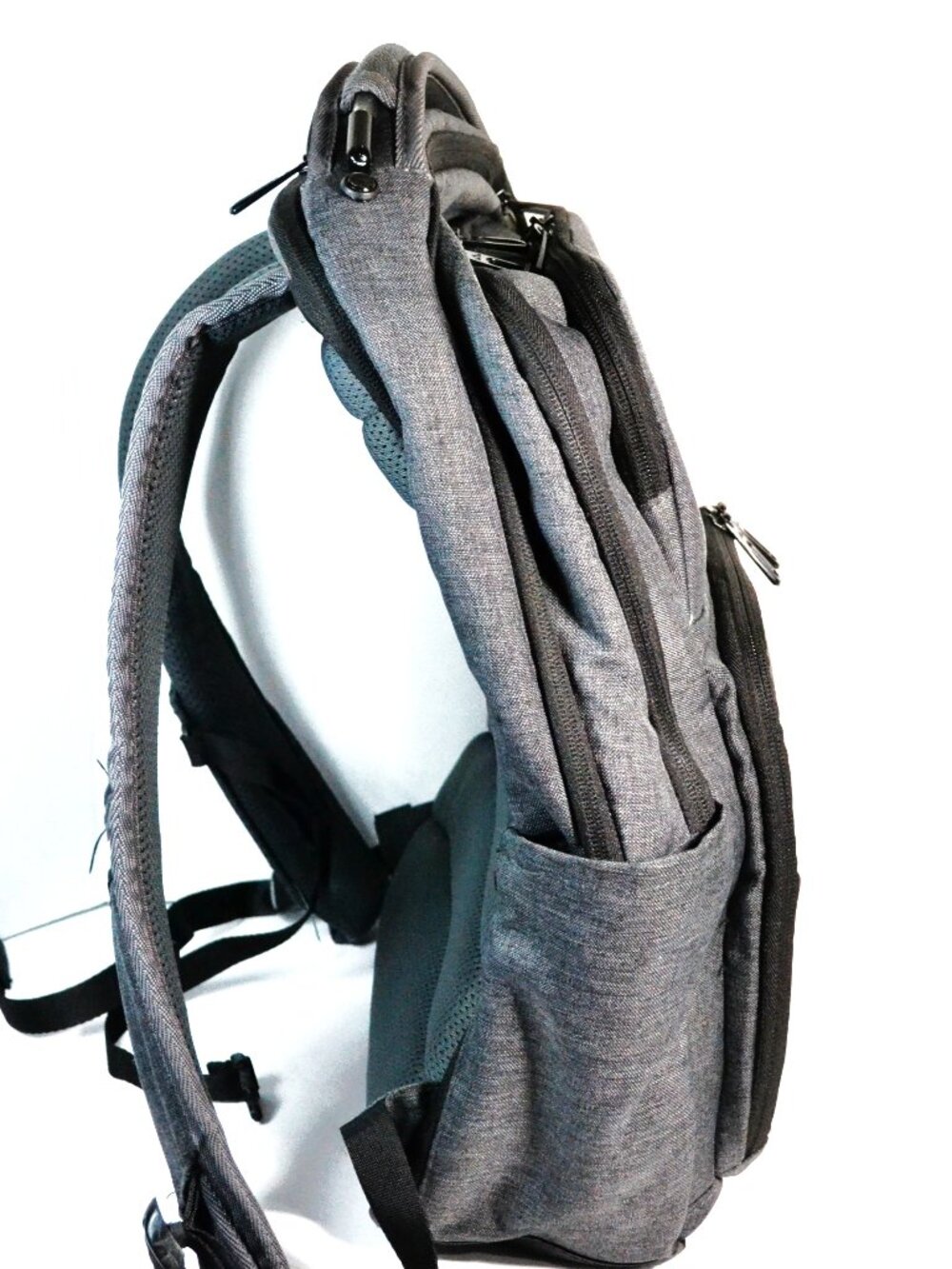 High Sierra Elite Pro Business Laptop Backpack Gray USB Travel Work Bag - Picture 4 of 14